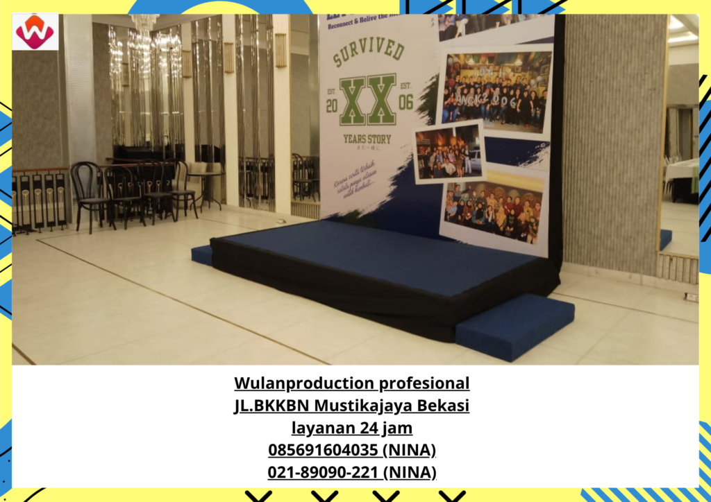Sewa BACKDROP PHOTO BOOTH STAGE KARPET BIRU Karawang 