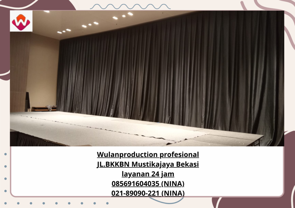 Sewa BACKDROP STAGE BLACK CURTAIN Gedung Bappenas Jakarta
