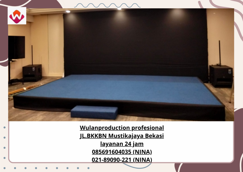 Sewa BACKDROP STAGE BLACK CURTAIN Gedung Bappenas Jakarta