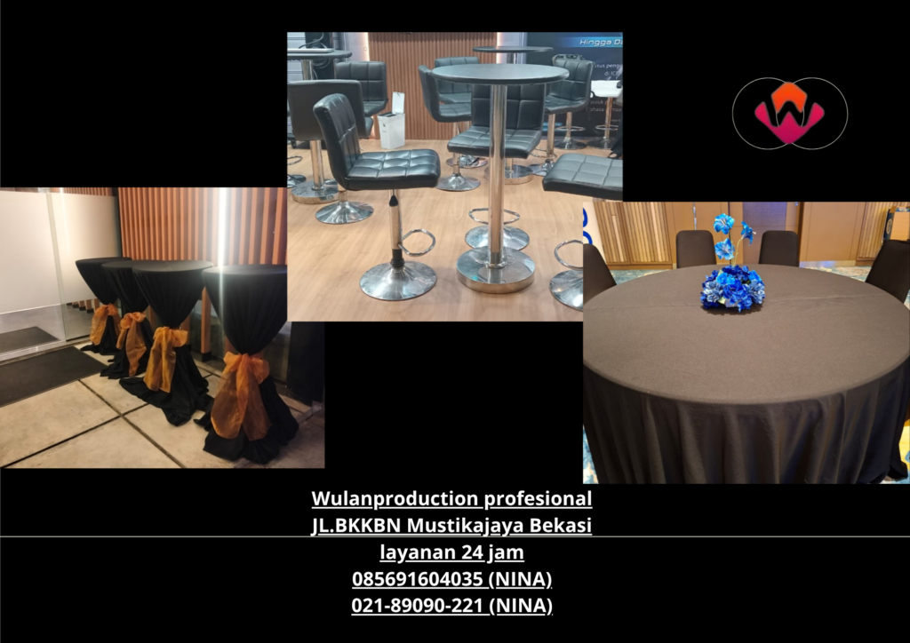 Sewa KURSI CROSS BACK ROUND TABLE MEJA IBM MEJA BAR Lebak Bulus Jakarta Selatan