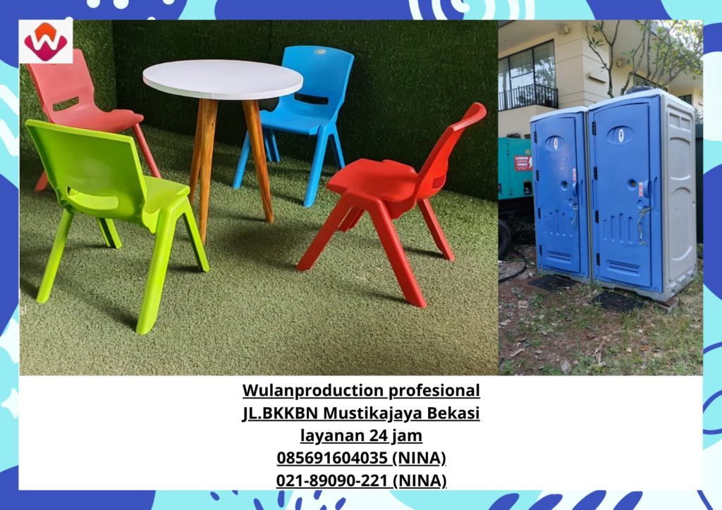 Sewa MEJA KURSI Anak Warna-Warni Dan TOILET Portable Bogor 