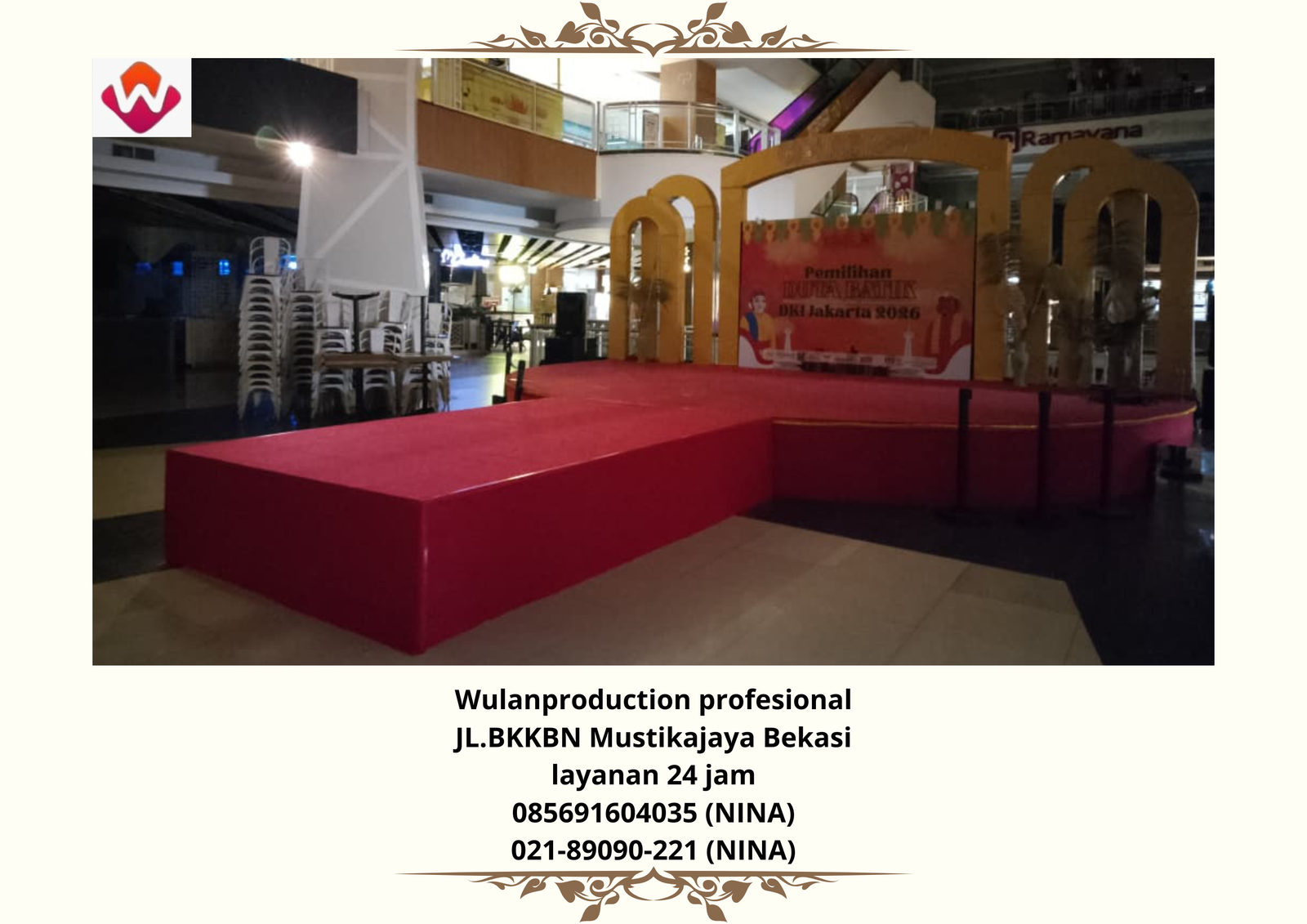 Sewa GATE Custom BACKDROP Event Universitas Pelita Bangsa Cikarang