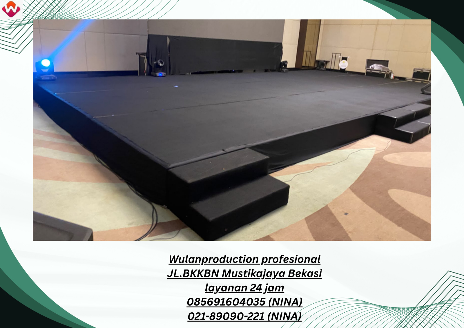 Rental PANGGUNG STAGE HITAM MEJA IBM MISTY FAN Jakarta Pusat (No.Hp 085691604035 / 021-89090-221)