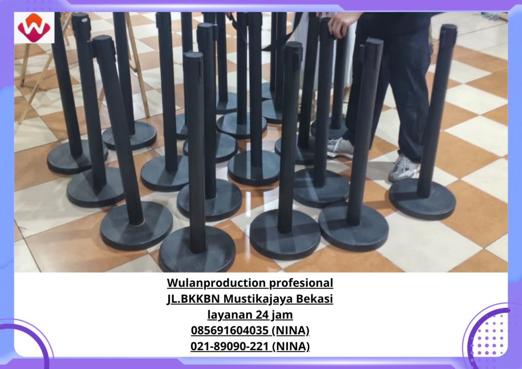 Rental TIANG ANTRIAN Stainless Pita Tarik Jakarta(No.HP 085691604035 / 021-89090-221)