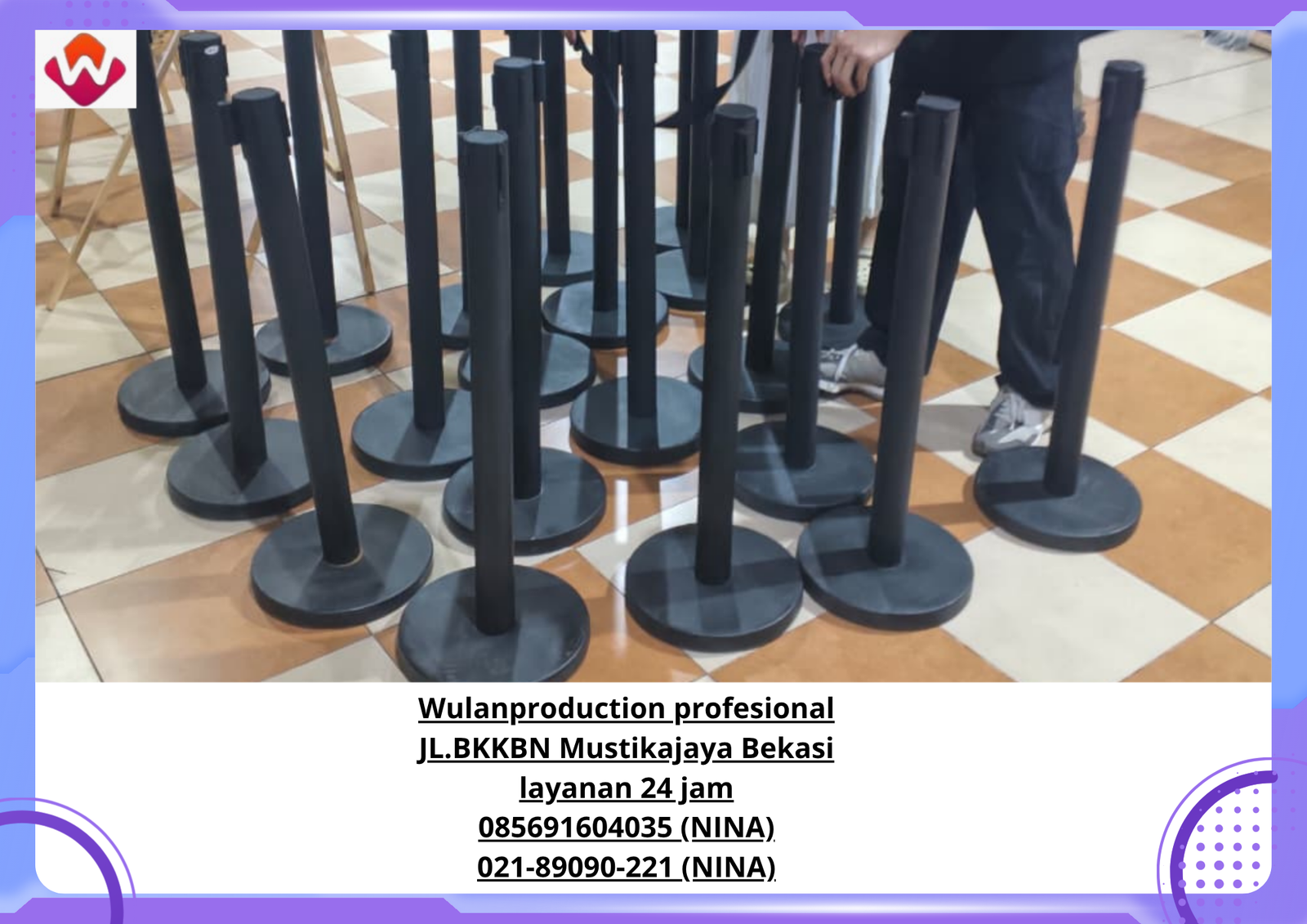Rental TIANG ANTRIAN Stainless Pita Tarik Jakarta(No.HP 085691604035 / 021-89090-221)