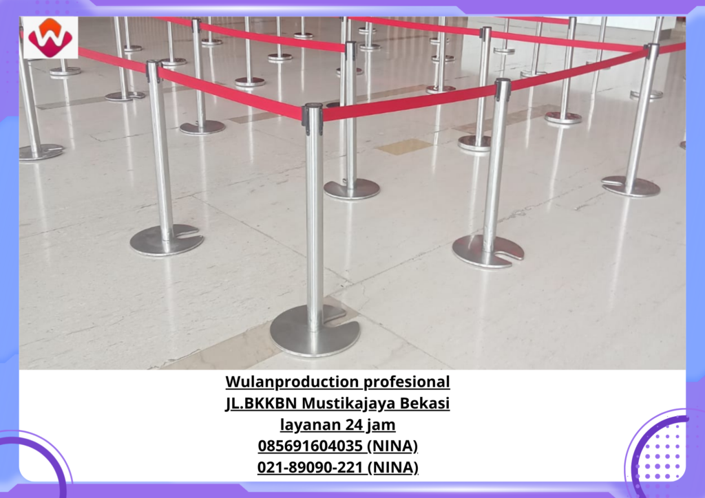 Rental TIANG ANTRIAN Stainless Pita Tarik Jakarta(No.HP 085691604035 / 021-89090-221)