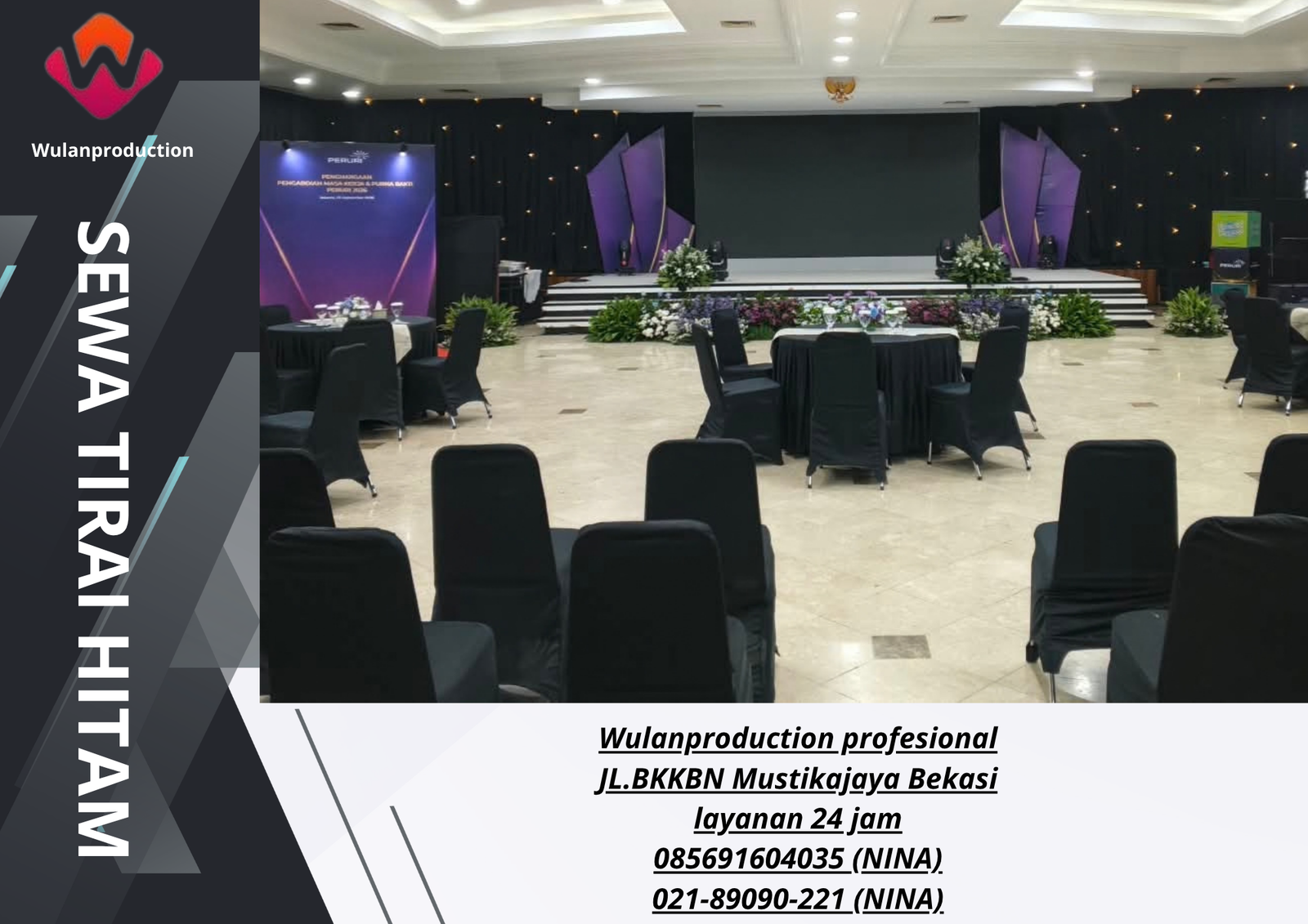 Sewa TIRAI HITAM STAR LIGHT PODIUM ACRYLIC Karawang