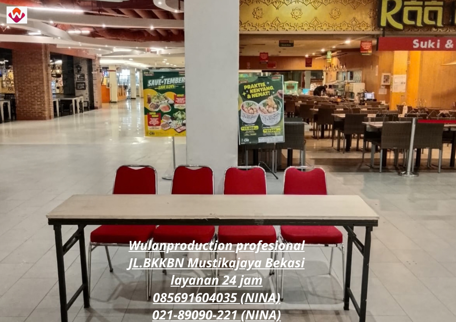 Rental MEJA IBM Polos Dan KURSI FUTURA Mega Bekasi Mall (No.HP 085691604035 / 021-89090-221)