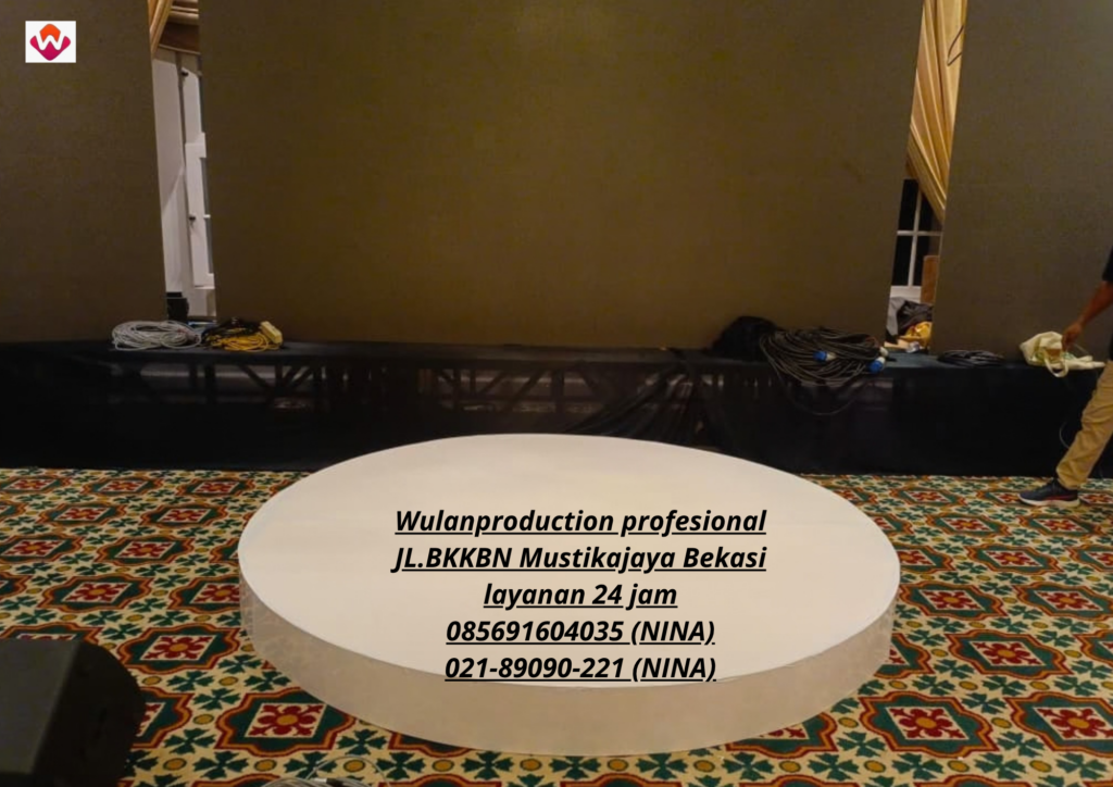 Rental ROUND STAGE MELAMINTO PUTIH Bekasi (No.HP 085691604035 / 021-89090-221)