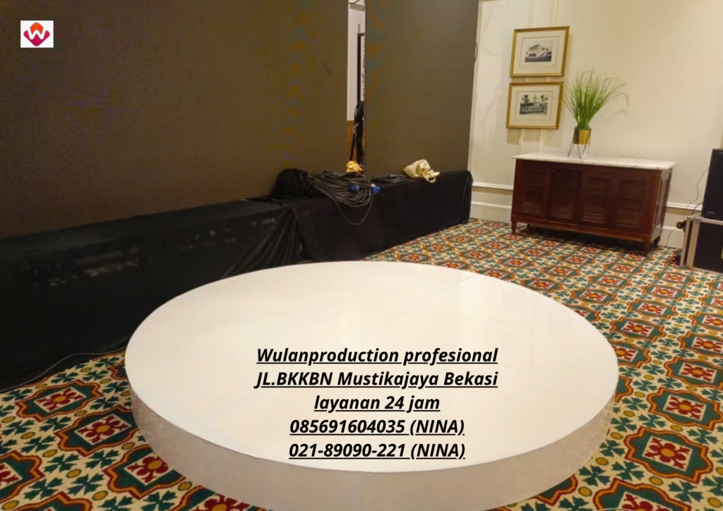 Rental ROUND STAGE MELAMINTO PUTIH Bekasi (No.HP 085691604035 / 021-89090-221)