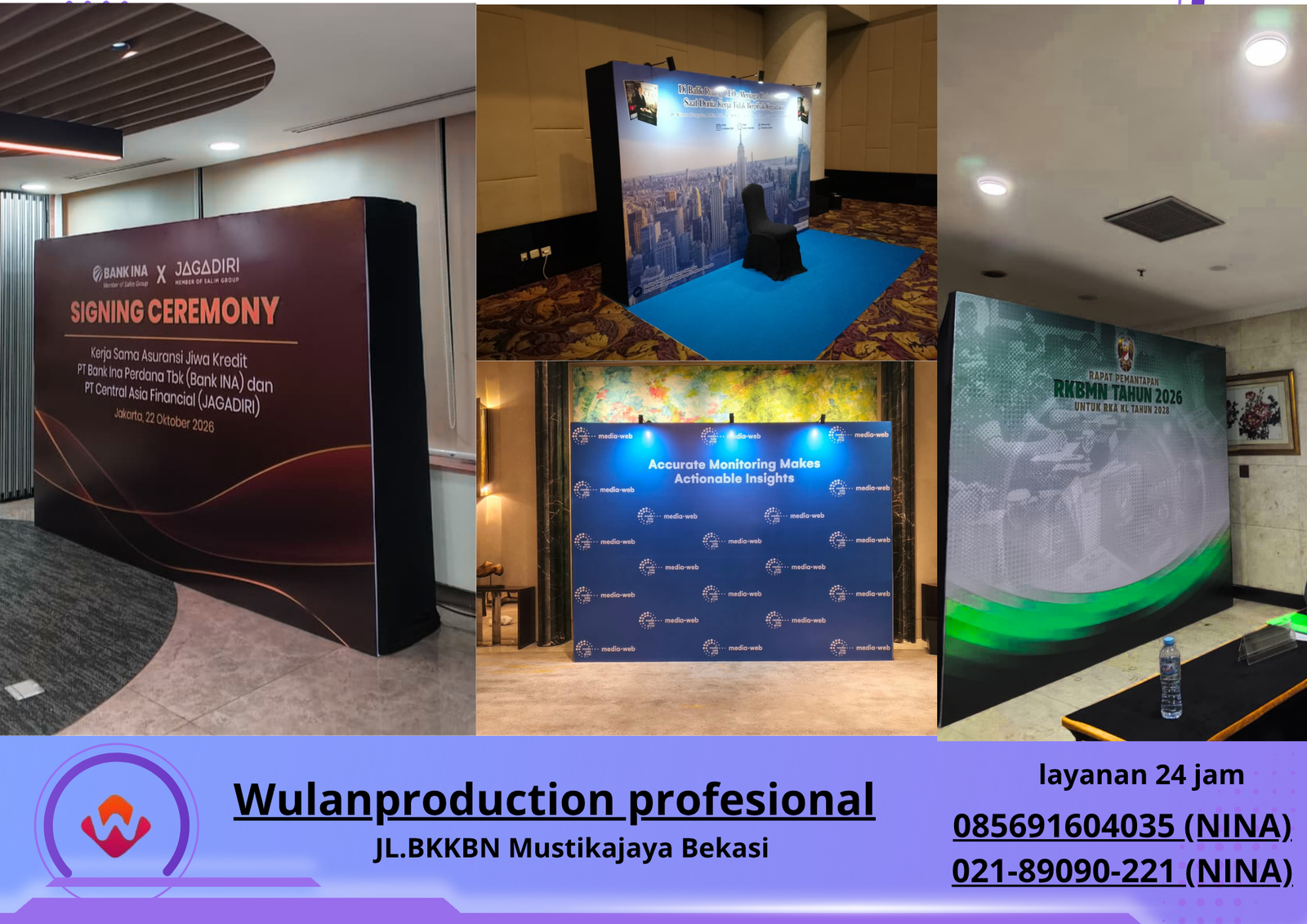 Sewa BACKDROP Flexy Jakarta Selatan (No.HP 085691604035 / 021-89090-221 Nina)