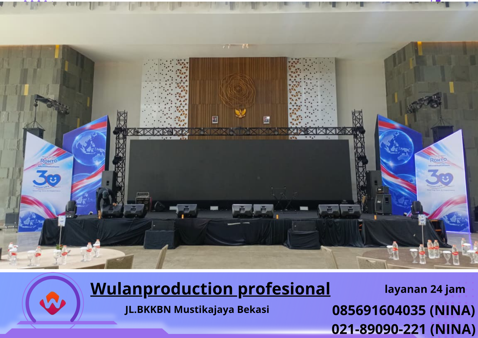 Sewa FRAME LED Dan BACKDROP Flexy Tangerang (NO.HP 085691604035 Nina)