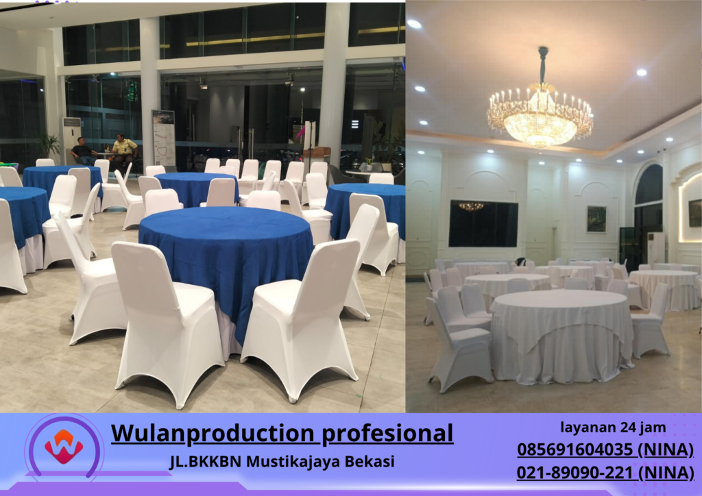 Sewa MEJA BULAT dan KURSI COVER ANEKA WARNA Jakarta (No.HP 085691604035 Nina) 