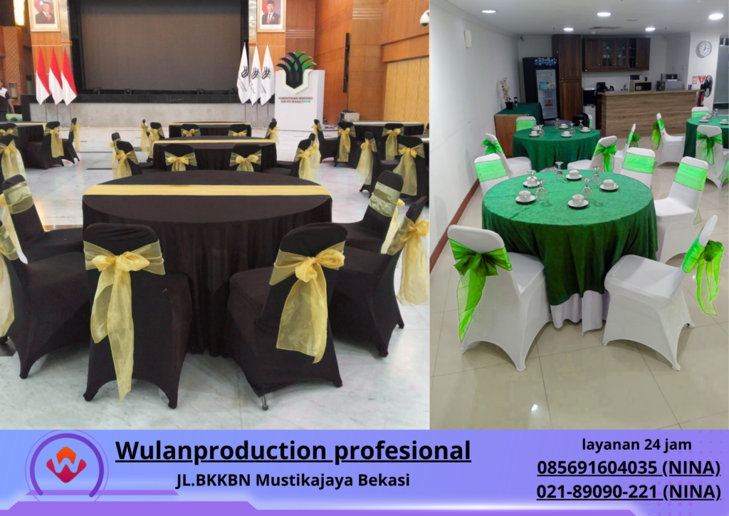 Sewa MEJA BULAT dan KURSI COVER ANEKA WARNA Jakarta (No.HP 085691604035 Nina) 