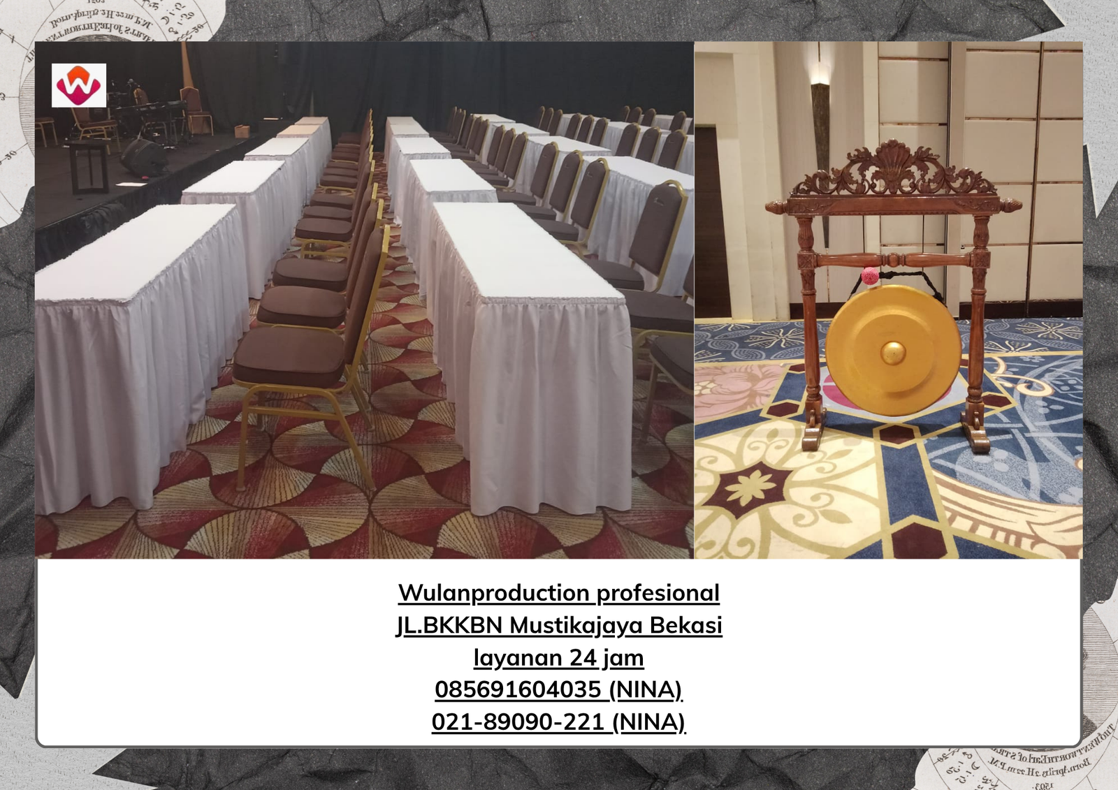 Sewa MEJA IBM Cover Stretch GONG Peresmian Jakarta (No.HP 085691604035 / 021-89090-221)