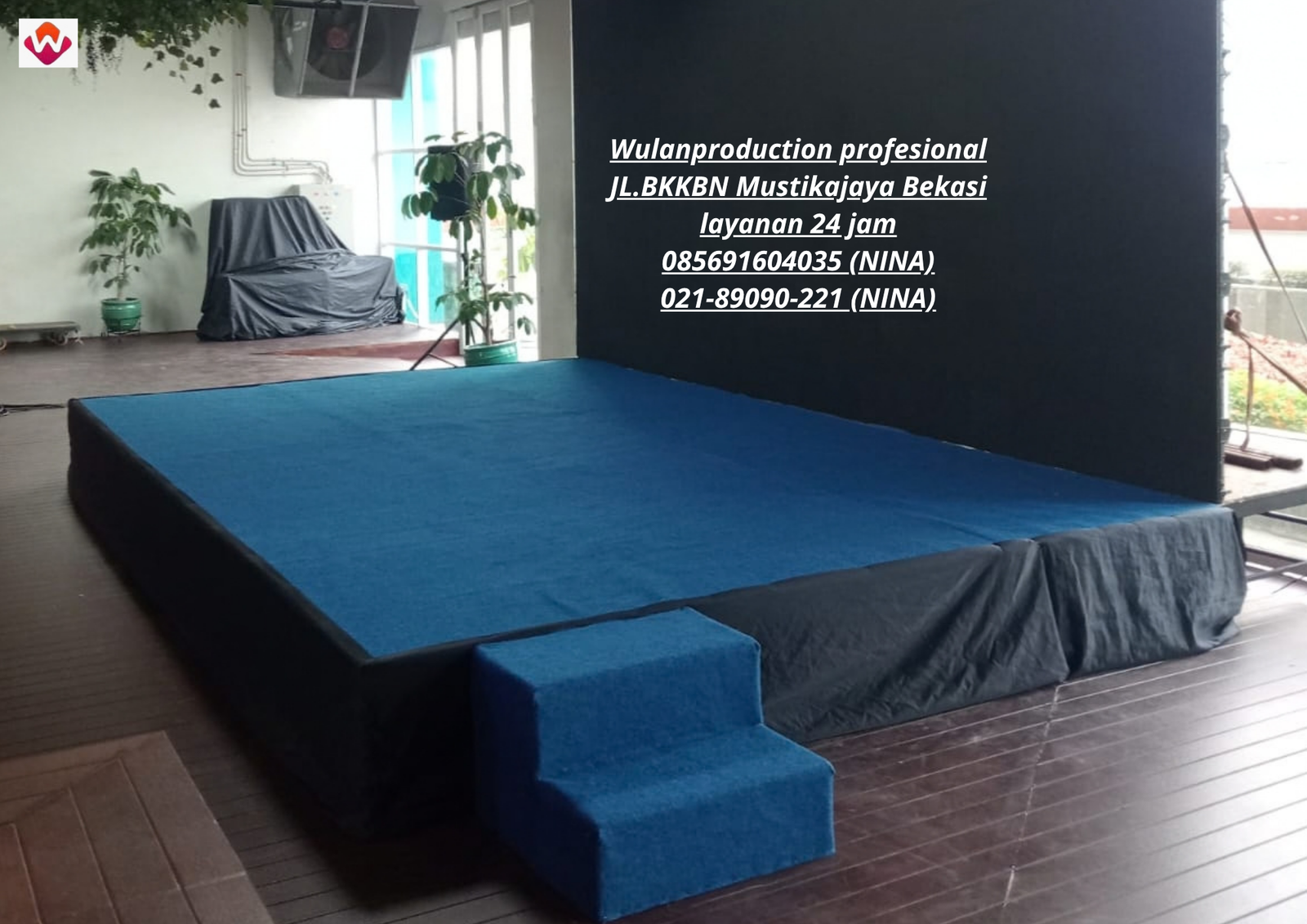 Sewa PANGGUNG KARPET BIRU BARU BERSIH Jakarta (No.HP 085691604035 / 021-89090-221)