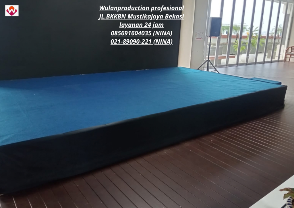 Sewa PANGGUNG KARPET BIRU BARU BERSIH Jakarta (No.HP 085691604035 / 021-89090-221)