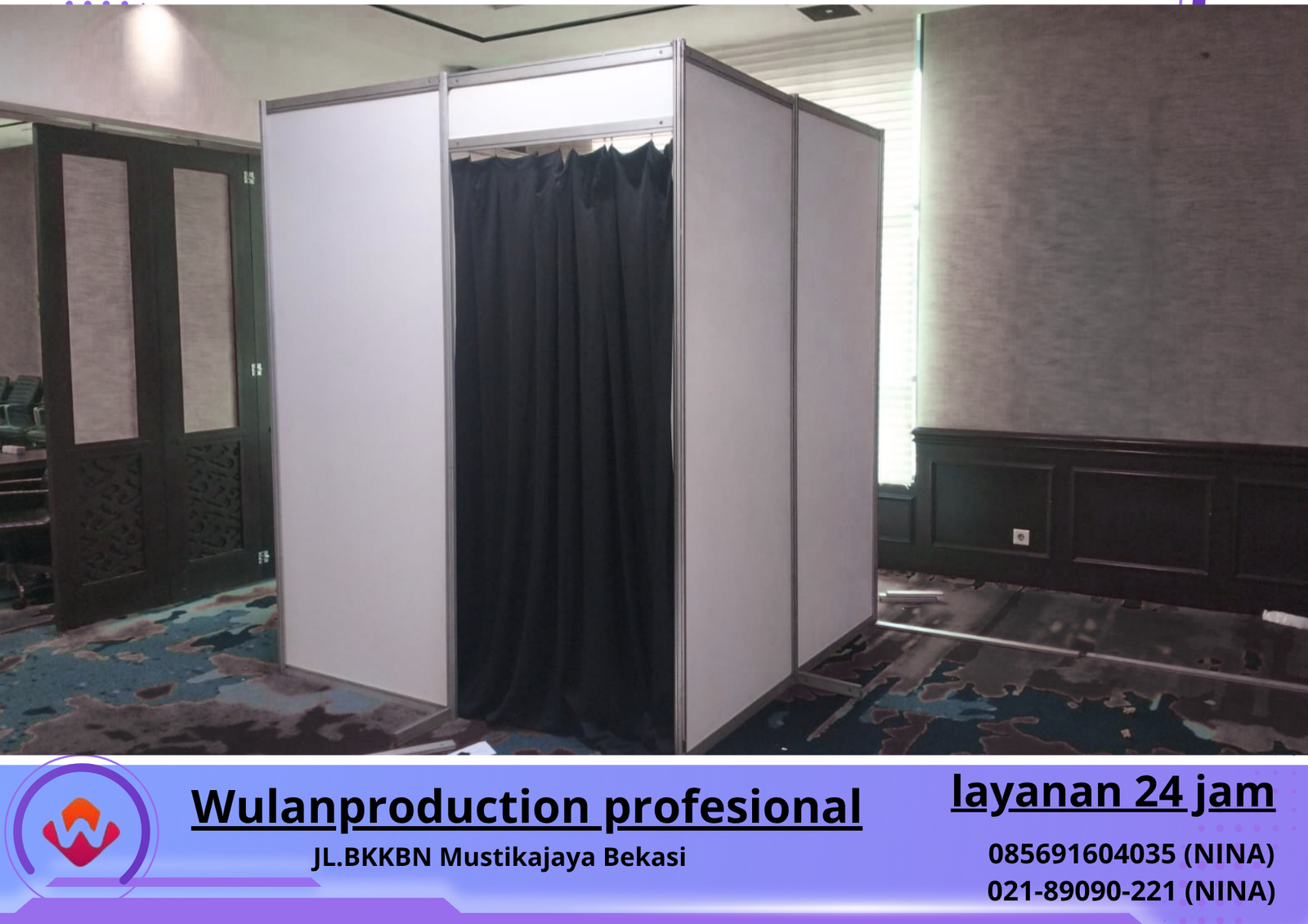 Sewa PARTISI PUTIH Pintu Tirai Jakarta (No.HP 085691604035 / 021-89090-221 Nina)