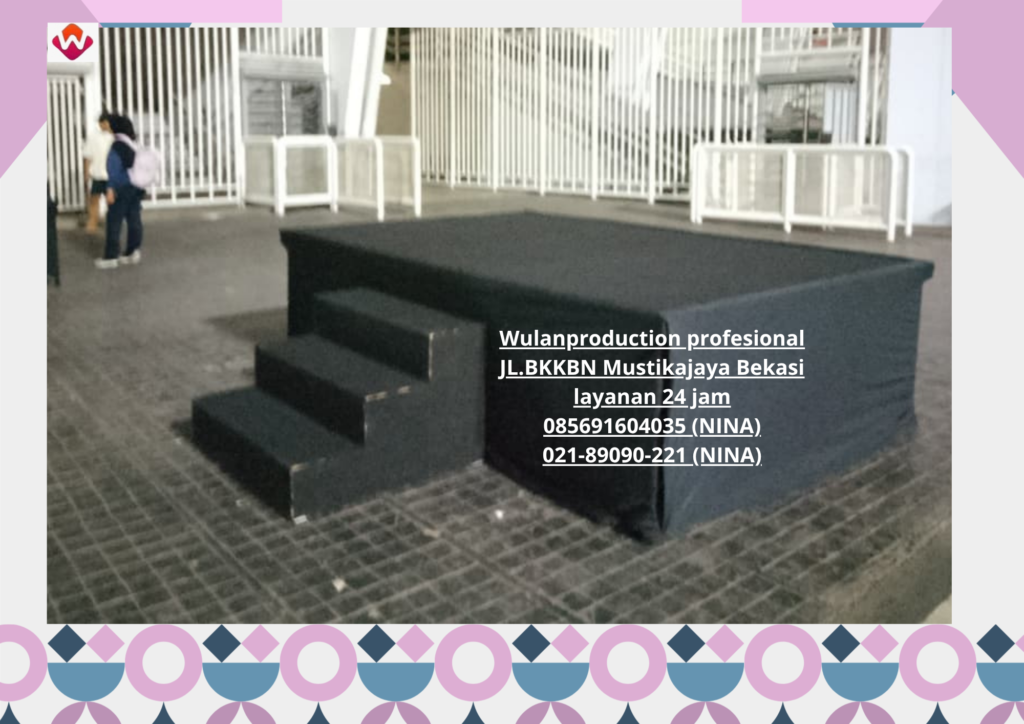 Sewa STAGE KARPET BUANA HITAM Dan COVER MEJA Custom Jakarta