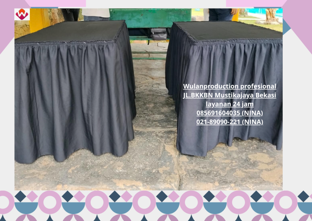 Sewa STAGE KARPET BUANA HITAM Dan COVER MEJA Custom Jakarta