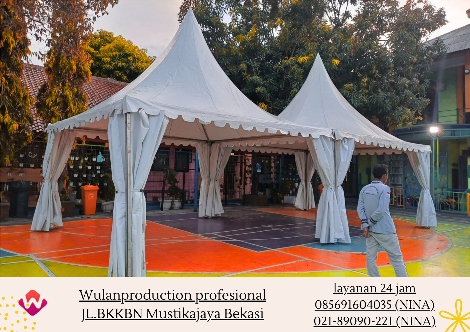 Sewa TENDA SARNAFIL Atau TENDA KERUCUT PUTIH Jakarta Pusat (NO.HP 085691604035 Nina)